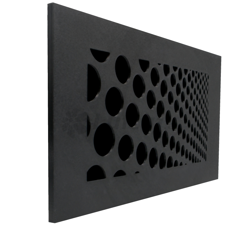EXPORT (only for partners) - LUFTOMET Flat grid Bubbles black - plastic - grid only
