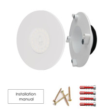 Vyústka pro rekuperaci se světlem LUFTOMET Lumen plast kruh bílý lesk 100, 125 mm