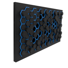 LUFTOMET Flat grid Hexagon black-blue - plastic - grid only